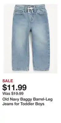Old Navy Old Navy Baggy Barrel-Leg Jeans for Toddler Boys offer