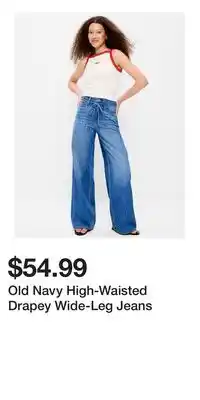 Old Navy Old Navy High-Waisted Drapey Wide-Leg Jeans offer