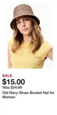 Old Navy Old Navy Straw Bucket Hat for Women offer