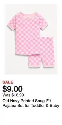 Old Navy Old Navy Printed Snug-Fit Pajama Set for Toddler & Baby offer