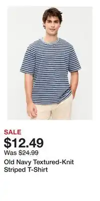 Old Navy Old Navy Textured-Knit Striped T-Shirt offer