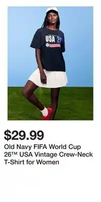 Old Navy Old Navy FIFA World Cup 26 USA Vintage Crew-Neck T-Shirt for Women offer