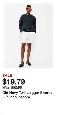 Old Navy Old Navy Twill Jogger Shorts -- 7-inch inseam offer