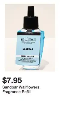 Bath & Body Works Sandbar Wallflowers Fragrance Refill offer