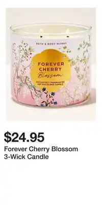 Bath & Body Works Forever Cherry Blossom 3-Wick Candle offer