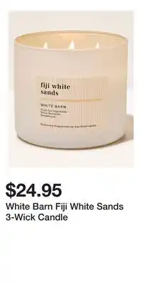 Bath & Body Works White Barn Fiji White Sands 3-Wick Candle offer