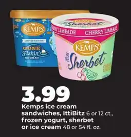 Hy-Vee Kemps ice cream products offer