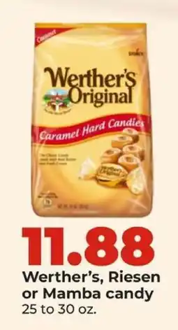 Hy-Vee Werther's, Riesen or Mamba candy offer