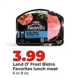 Hy-Vee Land O'Frost Bistro Favorites Lunch Meat offer