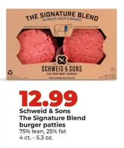 Hy-Vee Schweid & Sons The Signature Blend burger patties offer