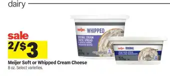 Meijer Soft or Whipped Cream Cheese