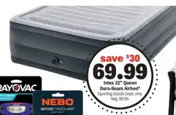 Meijer Intex 22” Queen Dura-Beam Airbed offer