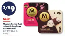 Family Dollar Magnum Cookie Duet or Double Raspberry Ice Cream Bars offer
