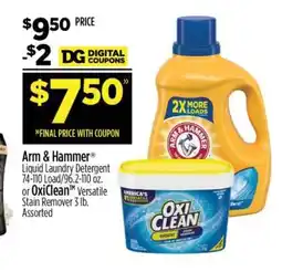 Dollar General Arm & Hammer Liquid Laundry Detergent offer