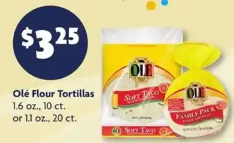 Family Dollar OLÉ Flour Tortillas offer