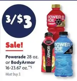 Family Dollar Powerade or Bodyarmor offer