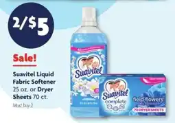 Family Dollar Suavitel Liquid Fabric Softener or Dryer Sheets offer