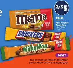 Family Dollar Mars King Size Candy Bars offer