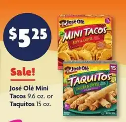 Family Dollar José Olé Mini Tacos or Taquitos offer