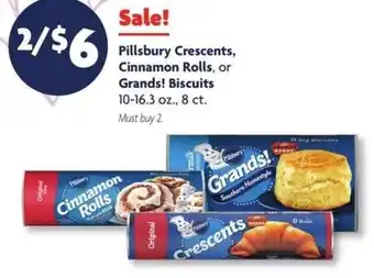 Family Dollar Pillsbury Crescents, Cinnamon Rolls or Grands Biscuits offer