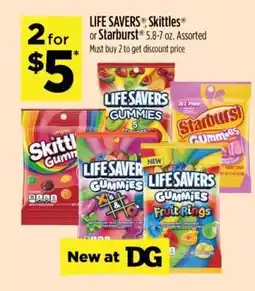 Dollar General LIFE SAVERS , Skittles or Starburst offer