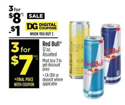 Dollar General Red Bull offer