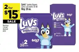 Dollar General Luvs Jumbo Diapers offer