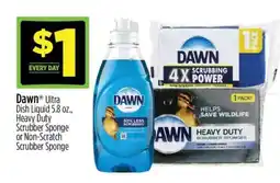 Dollar General Dawn Ultra Dish Liquid 5.8 oz., Heavy Duty Scrubber Sponge or Non-Scratch Scrubber Sponge offer