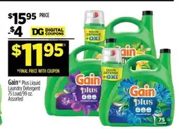 Dollar General Gain Plus Liquid Laundry Detergent offer