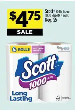 Dollar General Scott Bath Tissue offer