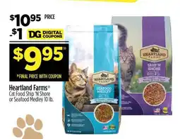 Dollar General Heartland Farms Cat Food Ship 'N Shore or Seafood Medley 10 lb offer