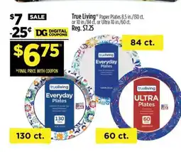 Dollar General True Living Paper Plates offer