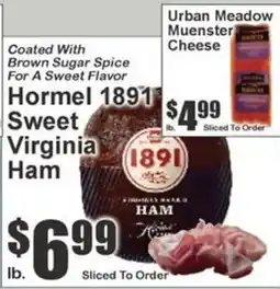 Key Food Hormel 1891 Sweet Virginia Ham offer