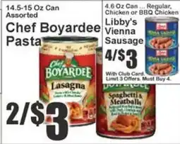 Key Food Chef Boyardee Pasta offer