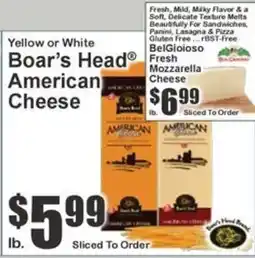 Key Food Boar's Head American Cheese offer