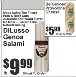 Key Food DiLusso Genoa Salami offer