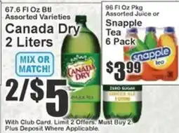 Key Food Canada Dry offer