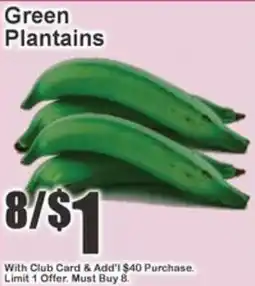 Key Food Green Plantains offer