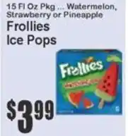 Key Food Frollies ice pops offer