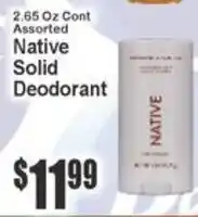 Key Food Native Solid Deodorant offer