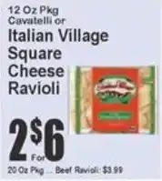 Key Food Italian Village Square Cheese Ravioli offer