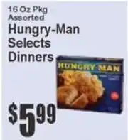 Key Food Hungry-Man Selects Dinners offer