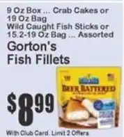 Key Food Gorton's fish fillets offer