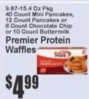 Key Food Premier protein waffles offer