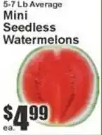 Key Food Mini Seedless Watermelons offer
