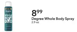 Publix Degree Whole Body Spray offer