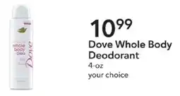 Publix Dove Whole Body Deodorant offer