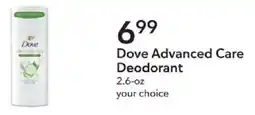 Publix Dove Advanced Care Deodorant offer