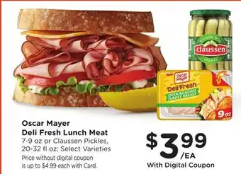 Ralphs Oscar Mayer Deli Fresh Lunch Meat offer