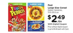 Ralphs Post Large Size Cereal offer